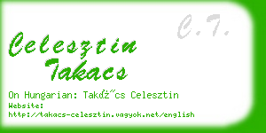 celesztin takacs business card
